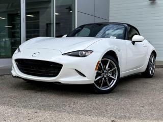 This 2023 Mazda MX-5 GT looks incredible in Snowflake White Pearl! Its powered by a 2.0 Liter 4 Cylinder engine that produces 181 horsepower while paired to a 6-Speed Manual transmission.Sporty sleek lines and alluring curves are prominent by impressive exterior features that include alloy wheels, a retractable soft top, LED headlights taillights, and fog lights.Open the door to our GT to find a world of comfort and convenience with Terracota leather seating, heated front seats, a leather-wrapped heated steering wheel with mounted audio/cruise controls (adaptive), Bluetooth hands-free phone capability, an impressive sound system with HD radio, a color touchscreen with Mazda Connect, and an impressive sound system. Our Mazda gives you peace of mind with an array of safety features including a back-up camera, a front collision warning system, rear cross path detection, blind spot monitoring/lane departure, stability/traction control, and more! Print this page and call us Now... We Know You Will Enjoy Your Test Drive Towards Ownership! We look forward to showing you why Go Mazda is the best place for all your automotive needs.Go Mazda is an AMVIC licensed business.Please note that a new administration fee from Mazda Canada of $595 will apply to finance and cash purchases effective February 1, 2024.