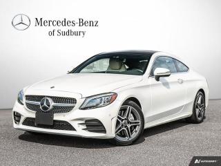 <b>Certified, Premium Package, Sport Package, Technology Package, Wireless Charging, Premium Plus Package!</b><br> <br> Check out our wide selection of <b>NEW</b> and <b>PRE-OWNED</b> vehicles today!<br> <br>   This Mercedes C-Class offers a sensuous cabin with functional and user-friendly features. This  2023 Mercedes-Benz C-Class is for sale today in Sudbury. <br> <br>This 2023 Mercedes-Benz C-Class remains exceptional in every sense of the word. It has beautiful and bold exterior lines, with a luxurious yet simplistic interior that offers nothing but the best of materials. When you immerse yourself behind the wheel of this gorgeous automobile, youll find an abundance of standard luxuries that highlight its athletically elegant body and refined interior. This  coupe has 14,498 kms and is a Certified Pre-Owned vehicle. Its  polar white in colour  . It has an automatic transmission and is powered by a  2.0L I4 16V GDI DOHC Turbo engine.  And its got a certified used vehicle warranty for added peace of mind. <br> <br> Our C-Classs trim level is C 300 4MATIC Coupe. Turn heads with this alluring C300 Coupe, with amazing standard features such as an express open/close dual panel sunroof, LED headlights, automatic ride control suspension, heated front seats with power adjustment and EASY ENTRY, a Nappa leather-wrapped heated steering wheel, ARTICO synthetic leather upholstery, and voice-activated dual-zone climate control. Stay connected while on the road via an 11.9-inch infotainment screen powered by MBUX with Apple CarPlay, Android Auto, Mercedes Me Connect tracking, and mobile hotspot internet access. Safety features include active park assist with automated parking sensors, blind spot detection, active brake assist with autonomous emergency braking, forward collision mitigation, and driver monitoring alert. This vehicle has been upgraded with the following features: Premium Package, Sport Package, Technology Package, Wireless Charging, Premium Plus Package, Heated Steering Wheel, Siriusxm. <br> <br>To apply right now for financing use this link : <a href=https://www.mercedes-benz-sudbury.ca/finance/apply-for-financing/ target=_blank>https://www.mercedes-benz-sudbury.ca/finance/apply-for-financing/</a><br><br> <br/>This vehicle has been examined inside and outand under followed by a demanding road test. If deficiencies were found at any time during This Vehicle is Mercedes-Benz Star Certified! the process, they have been repaired, replaced or reconditioned using only genuine Mercedes-Benz parts. Tested by one of our fully trained technicians, a Mercedes-Benz Certified Pre-owned vehicle is only approved and qualifies for the Mercedes-Benz Star Certified Warranty when it meets mandatory inspection standards. How your Mercedes-Benz achieves Certified status. 166-point Inspection: - Engine Test - Fluids - Electrical Systems - Undercarriage/Drivetrain - Appearance Standards - Safety, Security and Solidity - On Road Evaluation.<br> <br/><br>LocationMercedes-Benz of Sudbury is conveniently located at 2091 Long Lake Road in Sudbury, Ontario. If you cant make it to us, we can accommodate you! Call us today to come in and see this vehicle!<br> Come by and check out our fleet of 30+ used cars and trucks and 20+ new cars and trucks for sale in Sudbury.  o~o