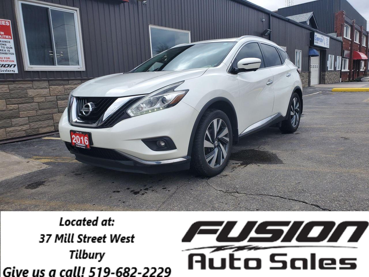 Used 2016 Nissan Murano AWD PLATINUM-NAV-PAN ROOF-LEATHER-REMOTE START for sale in Tilbury, ON