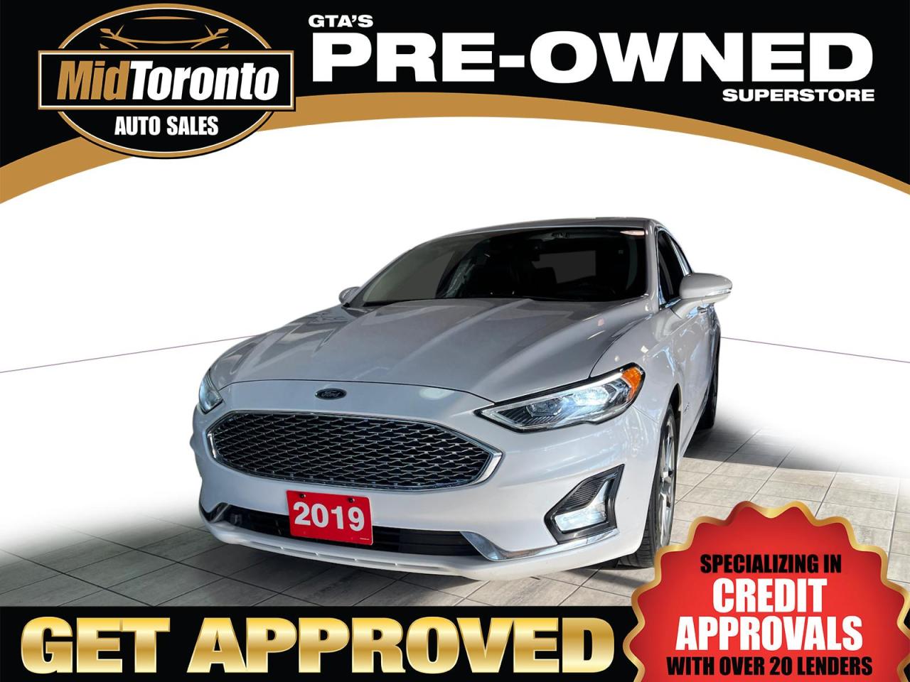 Used 2019 Ford Fusion Hybrid Titanium - Leather - Power Roof - Navigation - Lane Keep - Blind Spot - Adap Cruise - No Accidents - Warranty Included for sale in North York, ON