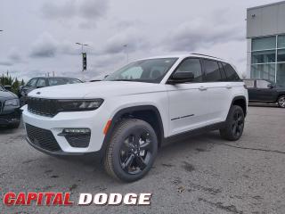 This Jeep Grand Cherokee boasts a Regular Unleaded V-6 3.6 L engine powering this Automatic transmission. WHEELS: 20 X 8.0 GLOSS BLACK ALUMINUM, TRANSMISSION: 8-SPEED AUTOMATIC (STD), TIRES: 265/50R20 A/S PERFORMANCE.* This Jeep Grand Cherokee Features the Following Options *QUICK ORDER PACKAGE 23E -inc: Engine: 3.6L Pentastar VVT V6 w/ESS, Transmission: 8-Speed Automatic, BLACK APPEARANCE PACKAGE -inc: Gloss Black Roof Rails, Tires: 265/50R20 A/S Performance, Wheels: 20 x 8.0 Gloss Black Aluminum, Gloss Black Exterior Accents , GLOBAL BLK W/GLOBAL BLK, CAPRI LEATHERETTE SEATS, FRONT PASSENGER INTERACTIVE DISPLAY, ENGINE: 3.6L PENTASTAR VVT V6 W/ESS (STD), COMMANDVIEW DUAL-PANE SUNROOF, BRIGHT WHITE, 9 AMPLIFIED SPEAKERS W/SUBWOOFER -inc: 506 Watt Amplifier, Voice Activated Dual Zone Front Automatic Air Conditioning w/Front Infrared, Vinyl Door Trim Insert.* Why Buy From Us? *Thank you for choosing Capital Dodge as your preferred dealership. We have been helping customers and families here in Ottawa for over 60 years. From our old location on Carling Avenue to our Brand New Dealership here in Kanata, at the Palladium AutoPark. If youre looking for the best price, best selection and best service, please come on in to Capital Dodge and our Friendly Staff will be happy to help you with all of your Driving Needs. You Always Save More at Ottawas Favourite Chrysler Store* Stop By Today *Stop by Capital Dodge Chrysler Jeep located at 2500 Palladium Dr Unit 1200, Kanata, ON K2V 1E2 for a quick visit and a great vehicle!