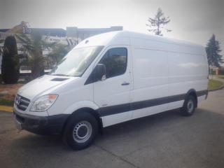 2013 Mercedes-Benz Sprinter 2500 High Roof 170-inch WheelBase Diesel, 3.0L V6 DOHC 24V TURBO DIESEL engine, 6 cylinder, 2 door, automatic, RWD, 4-Wheel ABS, cruise control, AM/FM radio, power door locks, power windows, power mirrors, white exterior, black interior, cloth. $33,810.00 plus $375 processing fee, $34,185.00 total payment obligation before taxes.  Listing report, warranty, contract commitment cancellation fee, financing available on approved credit (some limitations and exceptions may apply). All above specifications and information is considered to be accurate but is not guaranteed and no opinion or advice is given as to whether this item should be purchased. We do not allow test drives due to theft, fraud and acts of vandalism. Instead we provide the following benefits: Complimentary Warranty (with options to extend), Limited Money Back Satisfaction Guarantee on Fully Completed Contracts, Contract Commitment Cancellation, and an Open-Ended Sell-Back Option. Ask seller for details or call 604-522-REPO(7376) to confirm listing availability.