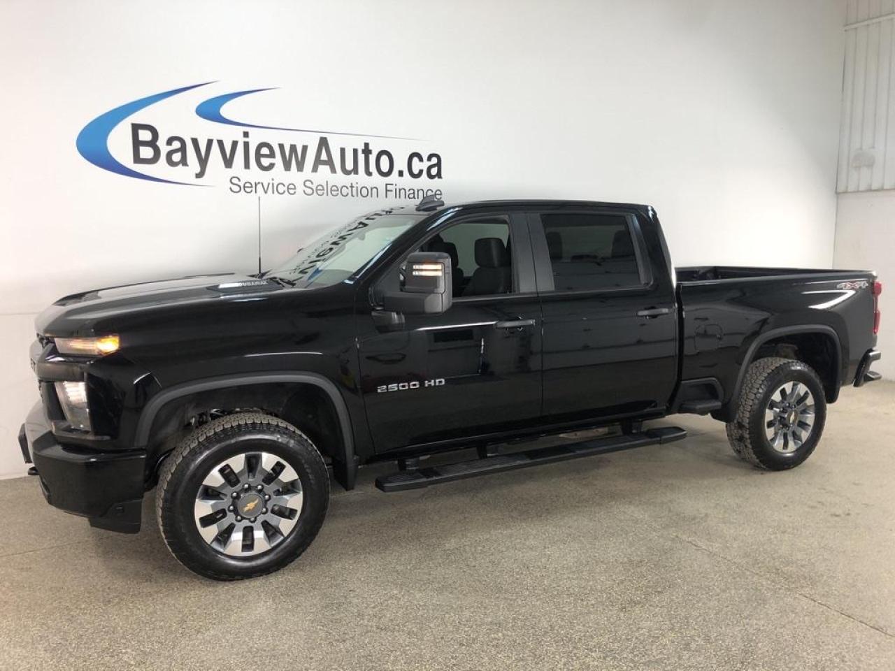 Used 2022 Chevrolet Silverado 2500 HD Custom - CREW! 4X4! DURAMAX! BLACK! 24,000KMS! FULL PWR GROUP! REMOTE START! REVERSE CAM! APPLE CARPLAY! for sale in Belleville, ON