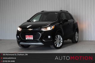 <p>Take a look at our 2020 Chevrolet Trax Premier AWD shown off in Mosaic Black Metallic! Our Trax is moved by a TurboCharged 1.4 Litre EcoTec 4 Cylinder that generates 138hp while paired to a quick-shifting 6 Speed Automatic transmission for brisk acceleration. This All Wheel Drive SUV offers approximately 7.1L/100km on the highway. The Premier is a gem of a vehicle that stands out for the best reasons for its athletic stance, power sunroof, fog lamps, LED taillamps, alloy wheels, and chrome accents. Open the door of our Trax Premier and take note of the Chevrolet MyLink with a 7-inch touch-screen display, Bose premium audio with available satellite radio, Apple CarPlay, Android Auto, available OnStar 4G LTE WiFi, and steering-wheel-mounted audio controls. The supportive heated leatherette seats feel indulgent, and a wealth of amenities including remote engine start, a leather-wrapped steering wheel, a 60/40 split-folding rear seat and a fold-flat front passenger seat offer comfort, convenience, and versatility. Our mid-sized Chevrolet earned superior scores and offers ABS, side blind zone alert, rear cross-traffic alert, a backup camera, park assist, traction/stability control, 10-airbags, and even OnStar with roadside assistance. This Trax sets itself apart and hits the street savvy sweet spot so reward yourself today! Save this Page and Call for Availability. We Know You Will Enjoy Your Test Drive Towards Ownership! Errors and omissions excepted Good Credit, Bad Credit, No Credit - All credit applications are 100% processed! Let us help you get your credit started or rebuilt with our experienced team of professionals. Good credit? Let us source the best rates and loan that suits you. Same day approval! No waiting! Experience the difference at Chatham's award winning Pre-Owned dealership 3 years running! All vehicles are sold certified and e-tested, unless otherwise stated. Helping people get behind the wheel since 1999! If we don't have the vehicle you are looking for, let us find it! All cars serviced through our onsite facility. Servicing all makes and models. We are proud to serve southwestern Ontario with quality vehicles for over 16 years! Can't make it in? No problem! Take advantage of our NO FEE delivery service! Chatham-Kent, Sarnia, London, Windsor, Essex, Leamington, Belle River, LaSalle, Tecumseh, Kitchener, Cambridge, waterloo, Hamilton, Oakville, Toronto and the GTA.</p>