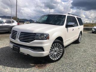 Navigation,  Sunroof,  Leather Seats,  Cooled Seats,  Rear View Camera!
  On Sale! Save $1591 on this one, weve marked it down from $39479.   The Lincoln Navigator is the original North American full size luxury SUV - and its still the best. This  2017 Lincoln Navigator L is for sale today in Mission. 
Strength radiates from deep within in the 2017 Lincoln Navigator.  From its distinctive satin-finish grille to its graceful wraparound tail lights, Navigator embraces you and your passengers, surrounding each of you in exquisitely crafted, luxurious comfort. Inside its spacious sanctuary, youll enjoy seating for up to 8, plus responsive technologies designed to elevate your travels and guide you through each day. This  SUV has 153,555 kms. Its  white platinum metallic tri-coat in colour  . It has a 6 speed automatic transmission and is powered by a  380HP 3.5L V6 Cylinder Engine.  
 Our Navigator Ls trim level is Select. The Select trim comes generously appointed with luxurious features. It comes with premium leather seats which are heated and cooled in front, heated second row seats, a power moonroof, dual zone automatic climate control, THX II audio system with navigation, Bluetooth, SiriusXM, and 14 speaker audio, a rearview camera, a power liftgate, remote start, and much more. This vehicle has been upgraded with the following features: Navigation,  Sunroof,  Leather Seats,  Cooled Seats,  Rear View Camera,  Remote Start,  Heated Seats. 
 To view the original window sticker for this vehicle view this http://www.windowsticker.forddirect.com/windowsticker.pdf?vin=5LMJJ3JT1HEL02660. 
To apply right now for financing use this link : http://www.pioneerpreowned.com/financing/index.htm
Pioneer Pre-Owned has more than 60 years of experience in the automotive domain in B.C. backing it up, and we are proud to be your first-choice used car dealer in Mission! Buying a vehicle can be a stressful time. WE CAN HELP make it worry free and easy. How is this worry free? Our team of highly trained Auto Technicians do a full safety inspection on each vehicle. Our vehicles come with a Complete Car-proof Report and lien search history. We can deliver straight to your door or we can provide a free hotel if you so choose to come to us. We service BC, Alberta and Saskatchewan. Do you have credit issues? We know that bad things happen to good people. We all have a past, if yours is preventing you from moving forward WE CAN HELP rebuild you credit. Are you a first-time buyer, a new Canadian resident on a work permit? Is a current bankruptcy or recently discharged, past repossessions or just started a new job holding you back? TOUGH CREDIT, NO CREDIT, or GOOD CREDIT. Are your current payments to high? Do you like the vehicle you have now, but would love to lower your payments? Refinancing is Available. Need Extra cash? As an authorized representative for over 18 financial institutions and lenders. We can offer up to $15000.00 cash back and NO PAYMENTS for up to 90 days OAC. We have 0 down financing and low interest rates available. All vehicles are subject to a $695 dealer documentation fee and finance placement fee. Visit our website @ www.pioneerpreowned.com and lets us be your credit Specialists! o~o