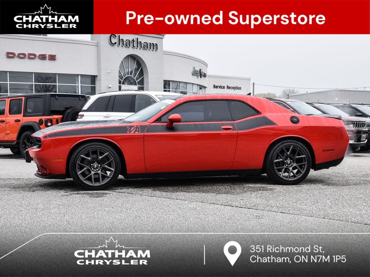 Used 2018 Dodge Challenger R/T T/A SUNROOF NAVIGATION BLIND SPOT MONITORING for sale in Chatham, ON