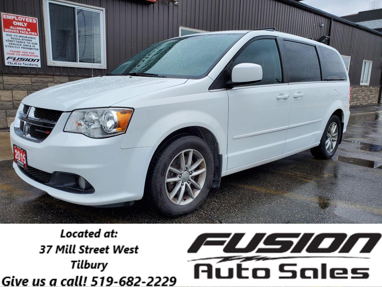 Used 2015 Dodge Grand Caravan SXT Premium Plus-DVD-REAR CAMERA-PWR SLIDING DOORS for sale in Tilbury, ON