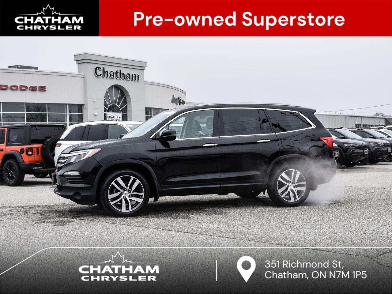 Used 2018 Honda Pilot Touring TOURING NAVIGATION SUNROOF DVD 3RD ROW SEATING BLI for sale in Chatham, ON