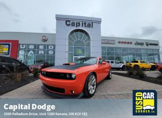 Come see this 2020 Dodge Challenger Scat Pack 392 50th Widebody before its too late!*Get Your Moneys Worth for this Dodge Challenger with These Options *TRANSMISSION: 6-SPEED TREMEC MANUAL -inc: Leather-Wrapped Shift Knob (CVW), TECHNOLOGY GROUP -inc: Rain-Sensing Windshield Wipers, Automatic High Beam Headlamp Control, SUEDE HEADLINER, POWER SUNROOF, HARMAN/KARDON SOUND GROUP -inc: Trunk-Mounted Subwoofer, harman/kardon 18-Speaker Audio System, Surround Sound, harman/kardon GreenEdge Amp, ENGINE: 6.4L SRT HEMI V8, DRIVER CONVENIENCE GROUP -inc: Blind-Spot/Rear Cross-Path Detection, High Intensity Discharge Headlamps, Body-Coloured Power Multi-Function Mirrors, BLACK, NAPPA/ALCANTARA SEATS W/50TH LOGO, Window Grid Antenna, Voice Recorder.*Why Buy Capital Pre-Owned *All of our pre-owned vehicles come with the balance of the factory warranty, fully detailed and the safety is completed by one of our mechanics who has been servicing vehicles with Capital Dodge for over 35 years.*Stop By Today *Test drive this must-see, must-drive, must-own beauty today at Capital Dodge Chrysler Jeep, 2500 Palladium Dr Unit 1200, Kanata, ON K2V 1E2.*Call Capital Dodge Today!*Looking to schedule a test drive? Need more info? No problem - call Capital Dodge TODAY at (613) 271-7114. Capital Dodge is YOUR best choice for a variety of quality used Cars, Trucks, Vans, and SUVs in Ottawa, ON! Dont wait -- Call Capital Dodge, TODAY!