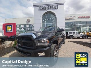 This Ram 2500 delivers a Intercooled Turbo Diesel I-6 6.7 L engine powering this Automatic transmission. WHEELS: 20 X 8 BLACK PAINTED ALUMINUM, TRANSMISSION: 6-SPEED AUTOMATIC (DG7) -inc: 3.42 Rear Axle Ratio, Transmission Oil Cooler, TRANSFER CASE SKID PLATE.*This Ram 2500 Comes Equipped with These Options *QUICK ORDER PACKAGE 2FH LARAMIE -inc: Engine: 6.7L Cummins I-6 Turbo Diesel, Transmission: 6-Speed Automatic (DG7) , TIRES: LT285/60R20E OWL ON/OFF ROAD, SPRAY-IN BEDLINER, SPORT APPEARANCE GROUP -inc: Black Power Manual Folding Mirrors, Black Rams Head Tailgate Badge, Wheels: 20 x 8 Black Painted Aluminum, Flat Black 4x4 Badge, Body-Colour Door Handles, Bi-Function Black Projector Headlamps, Black Painted Front Bumper, Black Wheel Centre Hub, Matte Black Ram 2500 Badge, Black Painted Rear Bumper, Black Premium Taillamps, Tires: LT285/60R20E OWL On/Off Road, Monotone Paint, Black Grille w/Black Insert, Delete Wheel Spats, Black Painted Exterior Mirrors, SOFT TRI-FOLD TONNEAU COVER, REMOTE START SYSTEM, RADIO: UCONNECT 8.4 SIRIUSXM/HANDS-FREE/NAV -inc: GPS Navigation, POWER SUNROOF, POWER ADJUSTABLE PEDALS W/MEMORY, PICKUP BOX LIGHTING.* Why Buy Capital Pre-Owned *All of our pre-owned vehicles come with the balance of the factory warranty, fully detailed and the safety is completed by one of our mechanics who has been servicing vehicles with Capital Dodge for over 35 years.* Stop By Today *Youve earned this- stop by Capital Dodge Chrysler Jeep located at 2500 Palladium Dr Unit 1200, Kanata, ON K2V 1E2 to make this car yours today!*Call Capital Dodge Today!*Looking to schedule a test drive? Need more info? No problem - call Capital Dodge TODAY at (613) 271-7114. Capital Dodge is YOUR best choice for a variety of quality used Cars, Trucks, Vans, and SUVs in Ottawa, ON! Dont wait  Call Capital Dodge, TODAY!