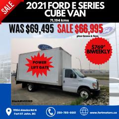 Compare at $69465 - Our Price is just $66995! <br> <br>   The Ford Econoline has been a trusted workhorse for decades and this E-Series Cutaway carries on that tradition with a versatile cutaway design. This  2021 Ford E-Series Cutaway is for sale today in Fort St John. <br> <br>With a powerful engine, a roomy cab, and a highly customizable chassis, this E-Series Cutaway is ready for work. It can perform a wide variety of tasks for commercial use with ease because thats what it was designed to do. Check it out today and make it your perfect workhorse.This  van has 71,193 kms. Its  oxford white in colour  . It has a 6 speed automatic transmission and is powered by a  300HP 7.3L 8 Cylinder Engine.  This unit has some remaining factory warranty for added peace of mind. <br> To view the original window sticker for this vehicle view this <a href=http://www.windowsticker.forddirect.com/windowsticker.pdf?vin=1FDWE4FKXMDC03385 target=_blank>http://www.windowsticker.forddirect.com/windowsticker.pdf?vin=1FDWE4FKXMDC03385</a>. <br/><br> <br>To apply right now for financing use this link : <a href=https://www.fortmotors.ca/apply-for-credit/ target=_blank>https://www.fortmotors.ca/apply-for-credit/</a><br><br> <br/><br><br> Come by and check out our fleet of 50+ used cars and trucks and 110+ new cars and trucks for sale in Fort St John.  o~o