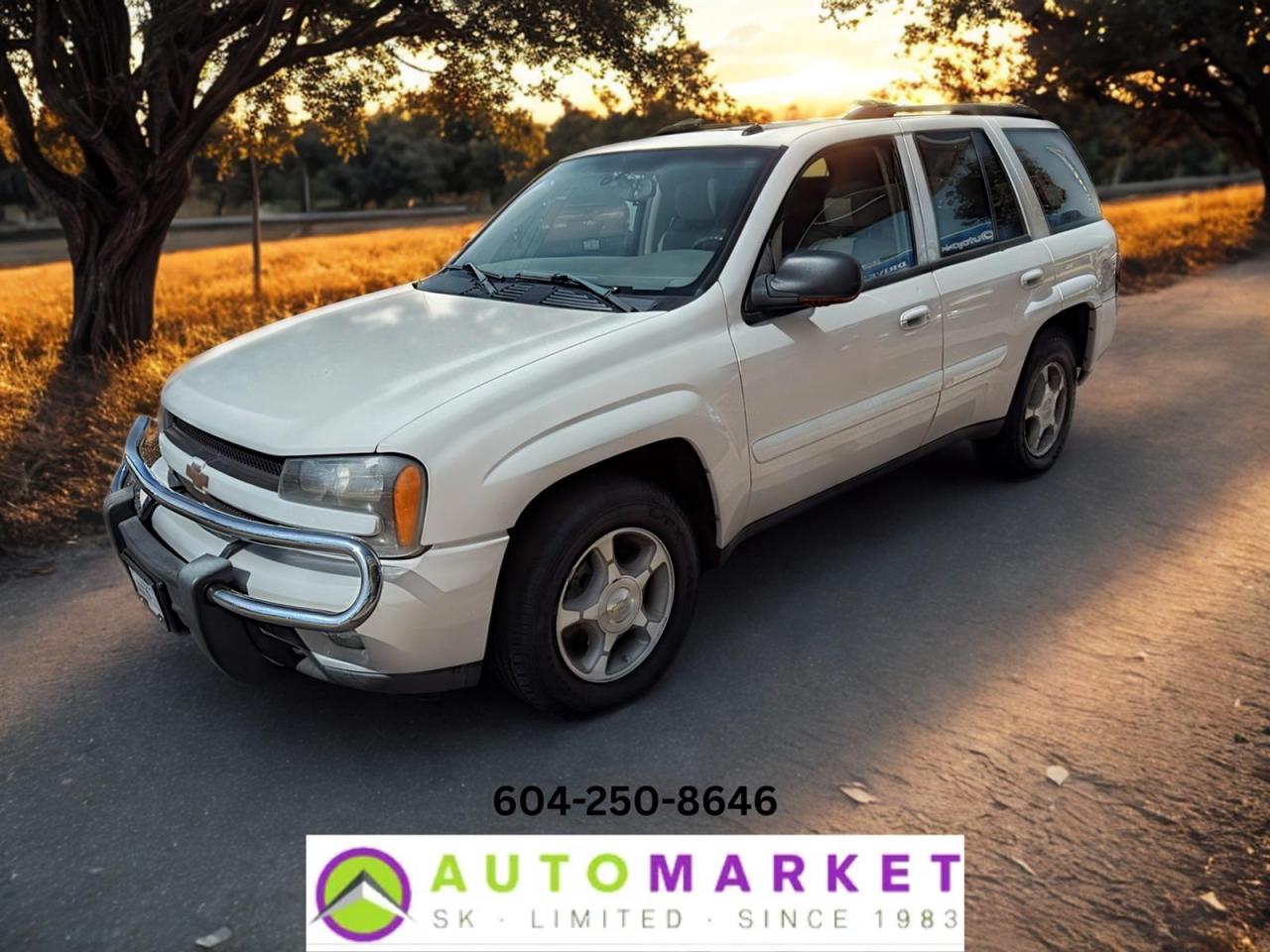 CALL OR TEXT KARL @ 6-0-4-2-5-0-8-6-4-6 FOR INFO & TO CONFIRM WHICH LOCATION.<br /><br />TRAILBLAZER LS FULLY LOADED WITH HEATED LEATHER SEATS, SUNROOF AND A TOW PACKAGE TOO! THROUGH THE SHOP, INSPECTED AND READY TO GO. THE BRAKES HAVE 80% REMIANING FRONT AND REAR.&nbsp;<br /><br />2 LOCATIONS TO SERVE YOU, BE SURE TO CALL FIRST TO CONFIRM WHERE THE VEHICLE IS.<br /><br />We are a family owned and operated business for 40 years. Since 1983 we have been committed to offering outstanding vehicles backed by exceptional customer service, now and in the future. Whatever your specific needs may be, we will custom tailor your purchase exactly how you want or need it to be. All you have to do is give us a call and we will happily walk you through all the steps with no stress and no pressure.<br /><br />&nbsp; &nbsp; &nbsp; &nbsp; &nbsp; &nbsp; &nbsp; &nbsp; &nbsp; &nbsp; &nbsp; &nbsp; &nbsp; &nbsp; &nbsp; &nbsp; &nbsp; &nbsp; &nbsp; &nbsp; &nbsp; &nbsp; WE ARE THE HOUSE OF YES!<br /><br />ADDITIONAL BENEFITS WHEN BUYING FROM SK AUTOMARKET:<br /><br />-ON SITE FINANCING THROUGH OUR 17 AFFILIATED BANKS AND VEHICLE &nbsp;&nbsp;&nbsp;&nbsp;&nbsp;&nbsp;&nbsp;&nbsp;&nbsp;&nbsp;&nbsp;&nbsp;&nbsp;&nbsp;&nbsp;&nbsp;&nbsp;&nbsp;&nbsp;&nbsp;&nbsp;&nbsp;&nbsp;&nbsp;&nbsp;&nbsp;&nbsp;&nbsp;&nbsp;&nbsp;&nbsp;&nbsp;&nbsp;&nbsp;&nbsp;&nbsp;&nbsp;&nbsp;&nbsp;&nbsp;&nbsp;&nbsp;&nbsp;&nbsp;&nbsp;&nbsp;&nbsp;&nbsp;&nbsp;&nbsp;&nbsp;&nbsp;&nbsp;&nbsp;&nbsp;&nbsp;&nbsp;&nbsp;&nbsp;&nbsp;&nbsp;&nbsp;&nbsp;&nbsp;&nbsp;&nbsp;&nbsp;&nbsp;&nbsp;&nbsp;&nbsp;&nbsp;&nbsp;&nbsp;&nbsp;&nbsp;&nbsp;&nbsp;&nbsp;&nbsp;&nbsp;&nbsp;&nbsp;&nbsp;&nbsp;&nbsp;&nbsp;&nbsp;&nbsp;&nbsp;&nbsp;&nbsp;&nbsp;&nbsp;&nbsp;&nbsp;&nbsp;&nbsp;&nbsp;&nbsp;&nbsp;&nbsp;&nbsp;&nbsp;&nbsp;&nbsp;&nbsp;&nbsp;&nbsp;&nbsp;&nbsp;&nbsp;&nbsp;&nbsp;&nbsp;&nbsp;&nbsp;FINANCE COMPANIES.<br />-IN HOUSE LEASE TO OWN PROGRAM.<br />-EVERY VEHICLE HAS UNDERGONE A 120 POINT COMPREHENSIVE INSPECTION.<br />-EVERY PURCHASE INCLUDES A FREE POWERTRAIN WARRANTY.<br />-EVERY VEHICLE INCLUDES A CARFAX AND ICBC DAMAGE REPORT.<br />-EVERY VEHICLE IS GUARANTEED LIEN FREE.<br />-DISCOUNTED RATES ON PARTS AND SERVICE FOR YOUR NEW CAR AND ANY OTHER&nbsp; &nbsp;FAMILY CARS THAT NEED WORK NOW AND IN THE FUTURE.<br />-40 YEARS IN THE VEHICLE SALES INDUSTRY.<br />-A+++ MEMBER OF THE BETTER BUSINESS BUREAU.<br />-RATED&nbsp;TOP DEALER BY CARGURUS 8 YEARS IN A ROW<br />-MEMBER&nbsp;IN GOOD STANDING WITH THE VEHICLE SALES AUTHORITY OF BRITISH&nbsp; &nbsp;COLUMBIA.<br />-MEMBER OF THE AUTOMOTIVE RETAILERS ASSOCIATION.<br />-COMMITTED CONTRIBUTOR TO OUR LOCAL COMMUNITY AND THE RESIDENTS OF BC.<br /> This vehicle has been Fully Inspected, Certified and Qualifies for Our Free Extended Warranty.Don't forget to ask about our Great Finance and Lease Rates. We also have a Options for Buy Here Pay Here and Lease to Own for Good Customers in Bad Situations. 2 locations to help you, White Rock and Langley. Be sure to call before you come to confirm the vehicles location and availability or look us up at www.automarketsales.com. White Rock 604-542-4970 and Langley 604-533-1310. Serving Surrey, Delta, Langley, Richmond, Vancouver, all of BC and western Canada. Financing & leasing available. CALL SK AUTOMARKET LTD. 6045424970. Call us toll-free at 1 877 813-6807. $999 Documentation fee (negotiable) and applicable taxes are in addition to advertised prices. LANGLEY LOCATION DEALER# 40038 S. SURREY LOCATION DEALER #9987