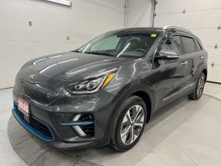TOP OF THE LINE FULLY ELECTRIC NIRO!! LEATHER, SUNROOF, HEATED & COOLED FRONT SEATS W/ HEATED REAR SEATS AND BACKUP CAMERA W/ FRONT & REAR PARK SENSORS!! Lane departure warning w/ lane keep assist, forward collision avoidance, blind spot monitor, rear cross-traffic alert, adaptive cruise control, navigation, wireless charging, heated leather-wrapped steering, Harman/Kardon, automatic climate control, auto hold, 17-in alloys, full power group incl. power seat, drive mode selection (Eco, Normal, Sport), auto headlights, garage door opener and Sirius XM!