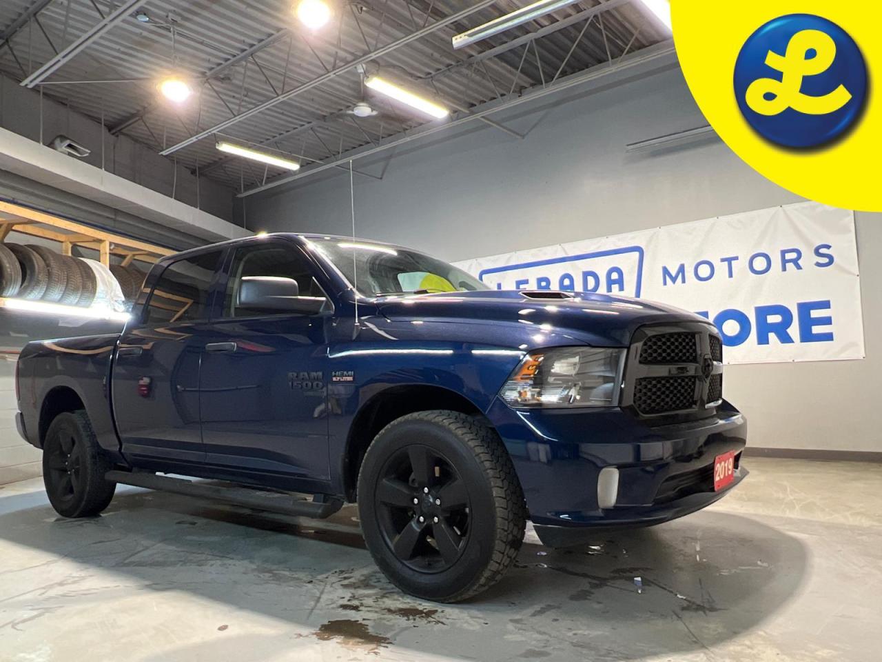Used 2019 RAM 1500 Classic CLASSIC EXPRESS NIGHT CREW CAB 4X4 HEMI * 8.4inch touchscreen * Gloss Black grille Black 5.7L HEMI badge Black ram tailgate badge Black 4x4 badge * for sale in Cambridge, ON