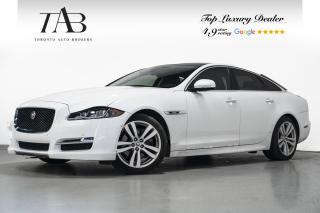 The 2019 Jaguar XJ R-SPORT Is a full-size luxury sedan that combines elegant styling, advanced technology, and impressive performance.
Under the hood, the XJ R- Sport is powered by a 3.0-liter supercharged V6 engine that delivers 340 horsepower and 332 lb-ft of torque. It is paired with an eight-speed automatic transmission and rear-wheel drive.

 Air Conditioning, Alloy wheels, AM/FM radio: SiriusXM, Automatic temperature control, Front dual zone A/C, Memory seat, Navigation system: InControl Navigation, Power steering, Power windows, Traction control.

Recent Arrival! White 2019 Jaguar XJ

Call today and Buy with Confidence!!! 5 Star Google Review dealership!!! TAB is your 2023 GTA Top Choice Luxury Pre Owned Dealership Award Winner, 2023 CarGurus Top Rated Dealer, 2020 DealerRater Consumer Choice Award Winner, and 2018 DealerRater National Used Car Dealer of the Year Winner!!! Check out our website for our full inventory listing at http://www.torontoautobrokers.com/, or simply stop by and visit our 20,000 sq.ft indoor showroom. Proudly celebrating our 26th year in business, serving the GTA region and customers all across Canada, we are famous for our no-pressure environment, and honest work ethics. We are family owned and operated and thus we treat each one of customers just like family, where every customer is a satisfied customer! We gladly provide the full history report on every vehicle and offer competitive and simple financing and leasing options on most vehicles, as well as extended warranties, aftermarket services, and much more.

We serve most cities in Canada including Toronto, Etobicoke, Woodbridge, North York, York Region, Vaughan, Thornhill, Mississauga, Scarborough, Markham, Oshawa, Peteborough, Hamilton, Newmarket, Orangeville, Aurora, Brantford, Barrie, Kitchener, Niagara Falls, Oakville, Cambridge, Kitchener, Waterloo, Guelph, London, Windsor, Orillia, Pickering, Ajax, Whitby, Durham, Cobourg, Belleville, Kingston, Ottawa, Montreal, Vancouver, Winnipeg, Calgary, Edmonton, Regina, Halifax, and more! Give us a chance and youll see why our customers all come back to TAB! We look forward to serving you and invite you to join the TAB family.

Price excludes all applicable taxes and licensing. All vehicles, unless otherwise specified can be certified at an additional cost of $699. Otherwise, as per OMVICs regulations the vehicle is not driveable, not certified, and not e-tested.