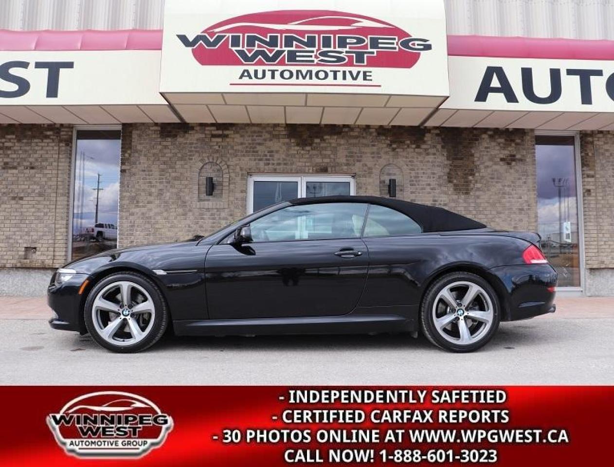 Used 2010 BMW 6 Series 650i CONVERTIBLE, TRIPPLE BLACK, TRULY STUNNING! for sale in Headingley, MB