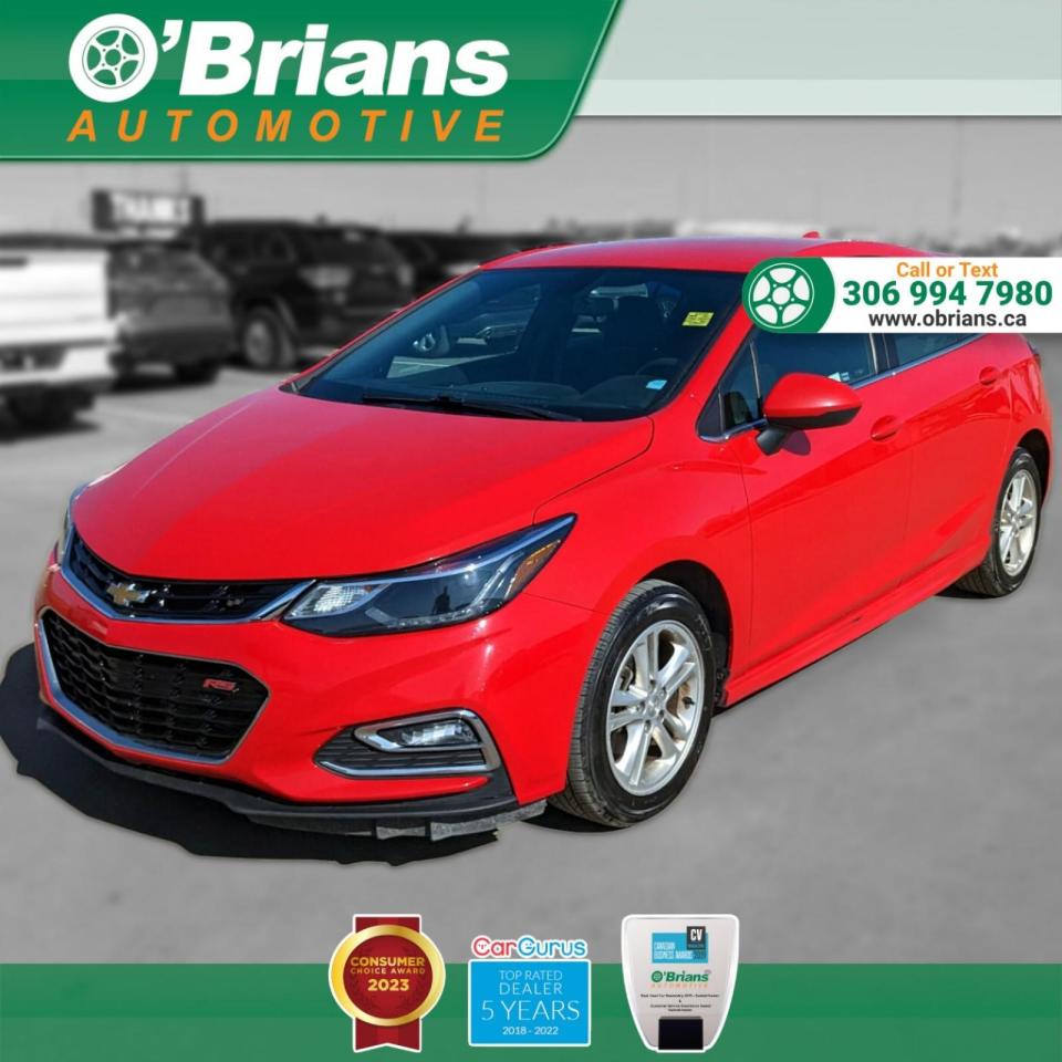 Used 2018 Chevrolet Cruze LT - Accident Free! w/Cruise Control, A/C for sale in Saskatoon, SK