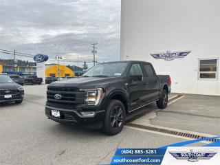 <b>Sunroof, 20 inch Aluminum Wheels, Power Running Boards, Ford Co-Pilot360 Assist +, Lariat Sport Package!</b><br> <br>   For a truck that simply does more, and looks better doing it, the Ford F-150 is an obvious choice. <br> <br>The perfect truck for work or play, this versatile Ford F-150 gives you the power you need, the features you want, and the style you crave! With high-strength, military-grade aluminum construction, this F-150 cuts the weight without sacrificing toughness. The interior design is first class, with simple to read text, easy to push buttons and plenty of outward visibility. With productivity at the forefront of design, the F-150 makes use of every single component was built to get the job done right!<br> <br> This agate black Crew Cab 4X4 pickup   has a 10 speed automatic transmission and is powered by a  430HP 3.5L V6 Cylinder Engine.<br> <br> Our F-150s trim level is Lariat. This luxurious Ford F-150 Lariat comes loaded with premium features such as leather heated and cooled seats, body colored exterior accents, a proximity key with push button start and smart device remote start, pro trailer backup assist and Ford Co-Pilot360 that features lane keep assist, blind spot detection, pre-collision assist with automatic emergency braking and rear parking sensors. Enhanced features also includes unique aluminum wheels, SYNC 4 with enhanced voice recognition featuring connected navigation, Apple CarPlay and Android Auto, FordPass Connect 4G LTE, power adjustable pedals, a powerful Bang & Olufsen audio system with SiriusXM radio, cargo box lights, dual zone climate control and a handy rear view camera to help when backing out of tight spaces. This vehicle has been upgraded with the following features: Sunroof, 20 Inch Aluminum Wheels, Power Running Boards, Ford Co-pilot360 Assist +, Lariat Sport Package. <br><br> View the original window sticker for this vehicle with this url <b><a href=http://www.windowsticker.forddirect.com/windowsticker.pdf?vin=1FTFW1ED9PFB92102 target=_blank>http://www.windowsticker.forddirect.com/windowsticker.pdf?vin=1FTFW1ED9PFB92102</a></b>.<br> <br>To apply right now for financing use this link : <a href=https://www.southcoastford.com/financing/ target=_blank>https://www.southcoastford.com/financing/</a><br><br> <br/>    0% financing for 60 months. 1.99% financing for 84 months. <br> Buy this vehicle now for the lowest bi-weekly payment of <b>$535.35</b> with $0 down for 84 months @ 1.99% APR O.A.C. ( Plus applicable taxes -  $595 Administration Fee included    / Total Obligation of $97434  ).  Incentives expire 2024-05-08.  See dealer for details. <br> <br>Call South Coast Ford Sales or come visit us in person. Were convenient to Sechelt, BC and located at 5606 Wharf Avenue. and look forward to helping you with your automotive needs. <br><br> Come by and check out our fleet of 20+ used cars and trucks and 110+ new cars and trucks for sale in Sechelt.  o~o