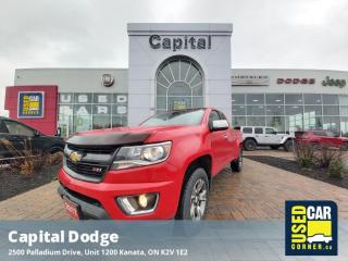 This Chevrolet Colorado boasts a Gas V6 3.6L engine powering this Automatic transmission. ENGINE, 3.6L DI DOHC V6 VVT (308 hp [230.0 kW] @ 6800 rpm, 275 lb-ft of torque [373 N-m] @ 4000 rpm), Windows, power with driver Express-Up and Down, Window, rear-sliding, manual.* This Chevrolet Colorado Features the Following Options *Wheels, 17 x 8 (43.2 cm x 20.3 cm) Dark Argent Metallic cast aluminum, Wheel, spare, 16 x 7 (40.6 cm x 17.8 cm) steel, Visors, driver and front passenger illuminated sliding vanity mirrors, Transmission, 6-speed automatic, HMD, 6L50 (Requires (LCV) 2.5L I4 engine or (LWN) 2.8L Duramax Turbo-Diesel engine. Available on Crew Cab Long Box models.), Transfer case, electric, 2-speed AutoTrac, Transfer case shield, Traction control, electronic, Tires, P255/65R17 all-terrain, blackwall, Tire, spare P265/70R16 all-season, blackwall, Tire Pressure Monitor System.* Why Buy Capital Pre-Owned *All of our pre-owned vehicles come with the balance of the factory warranty, fully detailed and the safety is completed by one of our mechanics who has been servicing vehicles with Capital Dodge for over 35 years.* Visit Us Today *Test drive this must-see, must-drive, must-own beauty today at Capital Dodge Chrysler Jeep, 2500 Palladium Dr Unit 1200, Kanata, ON K2V 1E2.*Call Capital Dodge Today!*Looking to schedule a test drive? Need more info? No problem - call Capital Dodge TODAY at (613) 271-7114. Capital Dodge is YOUR best choice for a variety of quality used Cars, Trucks, Vans, and SUVs in Ottawa, ON! Dont wait  Call Capital Dodge, TODAY!