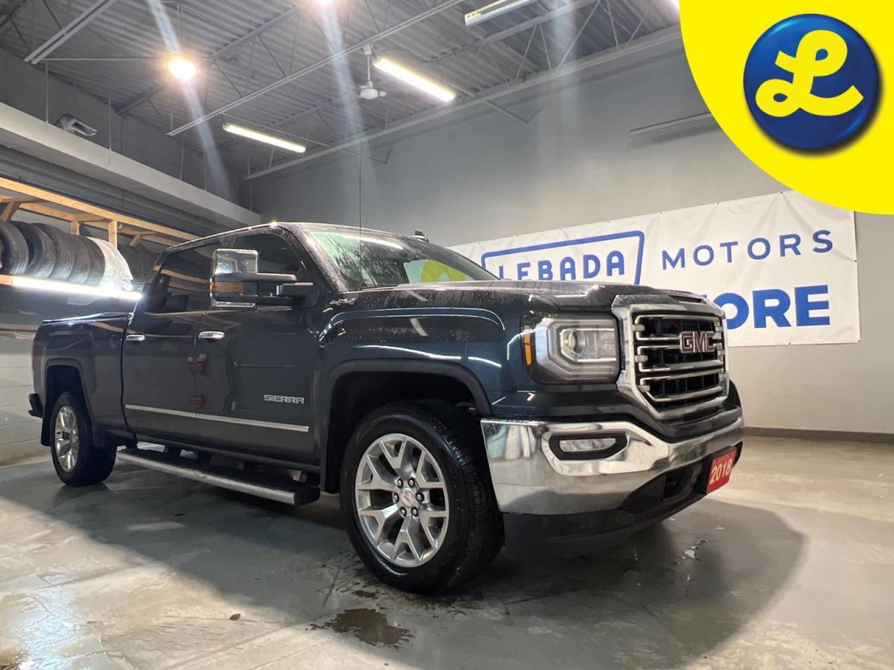 Used 2018 GMC Sierra 1500 SLT CrewCab 4X4 5.3L V8 *  Navigation * Heated Leather Seats *  Weather Tech Floor Mats * Side Steps * Tonneau Cover * Remote Start * 6 Passenger * Ba for sale in Cambridge, ON