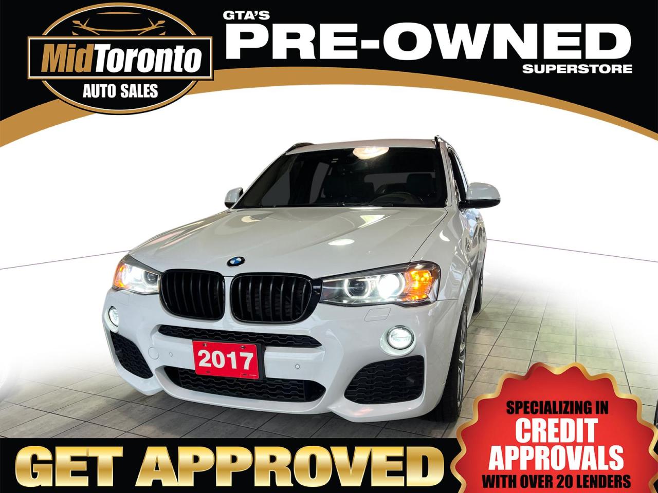 Used 2017 BMW X3 xDrive28i - Heads-up Display - Sport Seats - Navi - Roof - Leather - M3 pkg - No Accidents - Like New Condition for sale in North York, ON