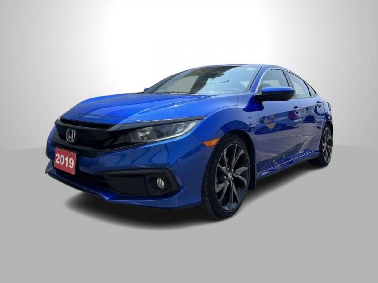 Used 2019 Honda Civic Sedan Sport CVT  - Sunroof -  Heated Seats for sale in Sudbury, ON