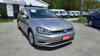Low Mileage<br><br>2019 VOLKSWAGEN GOLF S featuring Auto start/stop, Hands-free phone, Back-up camera, Sensor/alert blind spot safety, Rain-sensing front wipers, Cruise control, Tilt/telescopic steering wheel, Steering wheel controls, Audible warning pre-collision warning system, Rear cross-traffic alert, Drive mode selector, Power/heated mirrors, Air conditioning, Android Auto smartphone integration, Bluetooth auxiliary audio input, Bluetooth wireless data link, LED daytime running lights, LED taillights, Auto delay off headlights, Alloy wheels, Multi-function display, Panic alarm multi-function remote, Vehicle immobilizer anti-theft system.<br><br>Purchase price: $17,999 plus HST and LICENSING<br><br>Safety package is available for $799 and includes Ontario Certification, 3 month or 3000 km Lubrico warranty ($1000 per claim) and oil change.<br> If not certified, by OMVIC regulations this vehicle is being sold AS-lS and is not represented as being in road worthy condition, mechanically sound or maintained at any guaranteed level of quality. The vehicle may not be fit for use as a means of transportation and may require substantial repairs at the purchaser   s expense. It may not be possible to register the vehicle to be driven in its current condition.<br><br>CARFAX PROVIDED FOR EVERY VEHICLE<br><br>WARRANTY: Extended warranty with different terms and coverages is available, please ask our representative for more details.<br>FINANCING: Bad Credit? Good Credit? No Credit? We work with you to find the best financing plan that fits your budget. Our specialists are happy to assist you with all necessary information.<br>TRADE-IN OR SELL: Upgrade your ride by trading-in your vehicle and save on taxes, or Sell it to us, and get the best value for your current vehicle.<br><br>Smart Wheels Used Car Dealership<br>642 Dunlop St West, Barrie, ON L4N 9M5<br>Phone: (705)721-1341<br>Email: Info@swcarsales.ca<br>Web: www.swcarsales.ca<br>Terms and conditions may apply. Price and availability subject to change. Contact us for the latest information.<br>