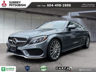 Dealer # 40045<div autocomment=true>Dare to compare! Check out this 2017! <br /><br /> This car sets standards often associated with exotic vehicles. Welcome to the modern luxury sports coupe. Mercedes-Benz prioritized handling and performance with features such as: heated seats, rain sensing wipers, and power front seats. Mercedes-Benz made sure to keep road-handling and sportiness at the top of its priority list. Under the hood youll find a 4 cylinder engine with more than 200 horsepower, and for added security, dynamic Stability Control supplements the drivetrain. <br /><br /> Our sales reps are knowledgeable and professional. Wed be happy to answer any questions that you may have. We are here to help you. <br /><br /></div>At Surrey Mitsubishi all vehicles are inspected by factory trained technicians, professionally detailed, and come with Carfax report and lien report.Shop with confidence at Surrey Mitsubishi and see why we are greater Vancouvers number one car superstore! We take all trades and offer financing for everyone!  All prices are plus $695 prep fee, $159 wheel lock fee, $395 doc fee, $1495 finance fee or $695 Cash Admin Fee . All credit is cod. See Dealer for details.