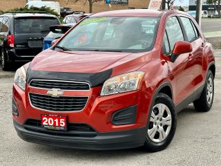 LOW KMS .. NO ACCIDENT .. CERTIFIED .. WARRANTY .. BACK UP CAMERA <br><div>
# UP TO 3 YEARS EXTENDED WARRANTY AVAILABLE. 

# BEING SOLD SAFETY CERTIFIED INCLUDED IN THE PRICE!
BRAND NEW BRAKES JUST INSTALLED.

2015 CHEVROLET TRAX. 
GREAT ON GAS. 
IN GREAT CONDITION, DRIVES EXCELLENT WITH NO ISSUES. 

ONLY 119000 KMs 

FINANCING AVAILABLE FOR ANY TYPE OF CREDIT WITH OPEN LOAN OPTION! 

PRICE + TAX NO EXTRA OR HIDDEN FEES!

PLEASE CONTACT US TO ARRANGE YOUR APPOINTMENT FOR VIEWING AND TEST DRIVE. 

TERMINAL MOTORS 
1421 Speers Rd, Oakville </div>
