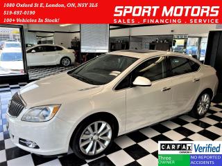Used 2014 Buick Verano Premium+Leather+Roof+BOSE+GPS+Camera+CLEAN CARFAX for sale in London, ON