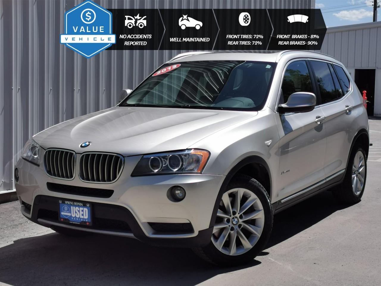Used 2013 BMW X3 xDrive35i NO ACCIDENTS REPORTED, SMOKE-FREE, WELL MAINTAINED, PET-FREE for sale in Cranbrook, BC