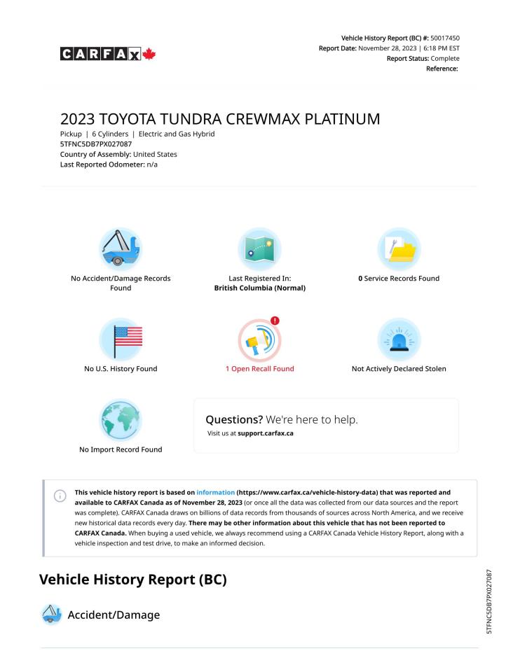 2023 Toyota Tundra Platinum Photo