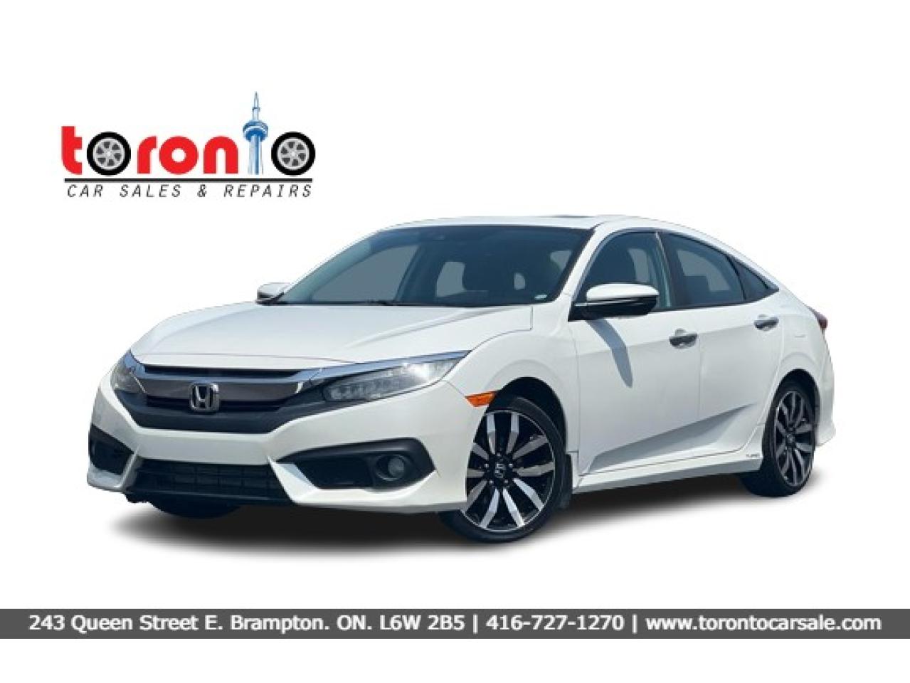 2016 Honda Civic Touring|NAVI|LEATHER|SUNROOF|HONDA SENSING|LOADED - Photo #1