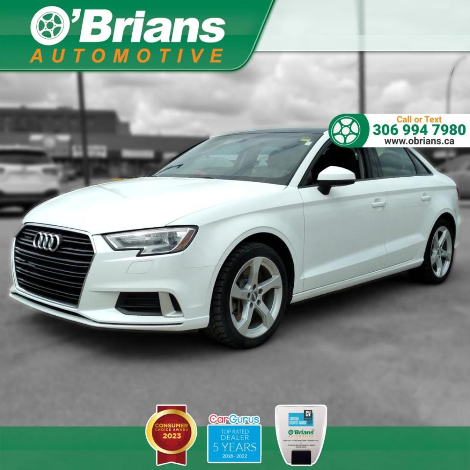 Used 2019 Audi A3 Sedan SEL - Accident Free! w/AWD, Backup Camera, Leather for sale in Saskatoon, SK