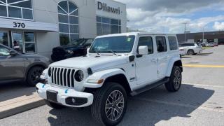 2022 Jeep Wrangler Unlimited Sahara 4xe High Altitude Navigation, Safety Group, 8.4 Media Screen, Back-Up Camera, Handsfree Connectivity, Heated Seats, Leather, Power Seats, Remote Start, Tow Pkg   All of our vehicles come with a Verified Carproof History Report and are Safety inspected by our certified mechanics. Dilawri Jeep Dodge Chrysler Ram takes pride in providing you with a great automotive buying experience and an ongoing service relationship. No credit? New credit? Bad credit or Good credit? We finance all our vehicles OAC. Cant find what your looking for? To apply right now for financing use this link: https://www.dilawrichrysler.com/chrysler-jeep-dodge-ram-dealer-ottawa/finance-cars Let us find you the perfect vehicle. Call us today (613)523-9951 or stop by the dealership. We are located at 370 West Hunt Club rd. Ottawa, ON K2E 1A5 and online at www.dilawrichrysler.com Dilawri Jeep Dodge Chrysler Ram is Ottawas local Jeep Dodge Chrysler Ram dealer! This is your source for new Ottawa Jeep sales and service, Ottawa Dodge sales and service, Ottawa Chrysler sales and service, and Ottawa Ram sales and service. Ottawas Dilawri Chrysler Jeep Dodge Ram is a state of the art facility designed in Chrysler Canadas image to provide you with Ottawas best Jeep Dodge Chrysler Ram sales and service. Nobody deals like Ottawas Dilawri Chrysler Jeep Dodge Ram, come and see us today and we will show you why!