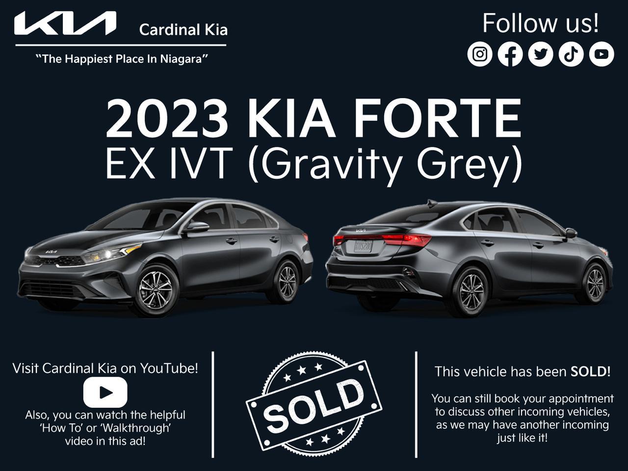 New 2023 Kia Forte EX IVT for sale in Niagara Falls, ON