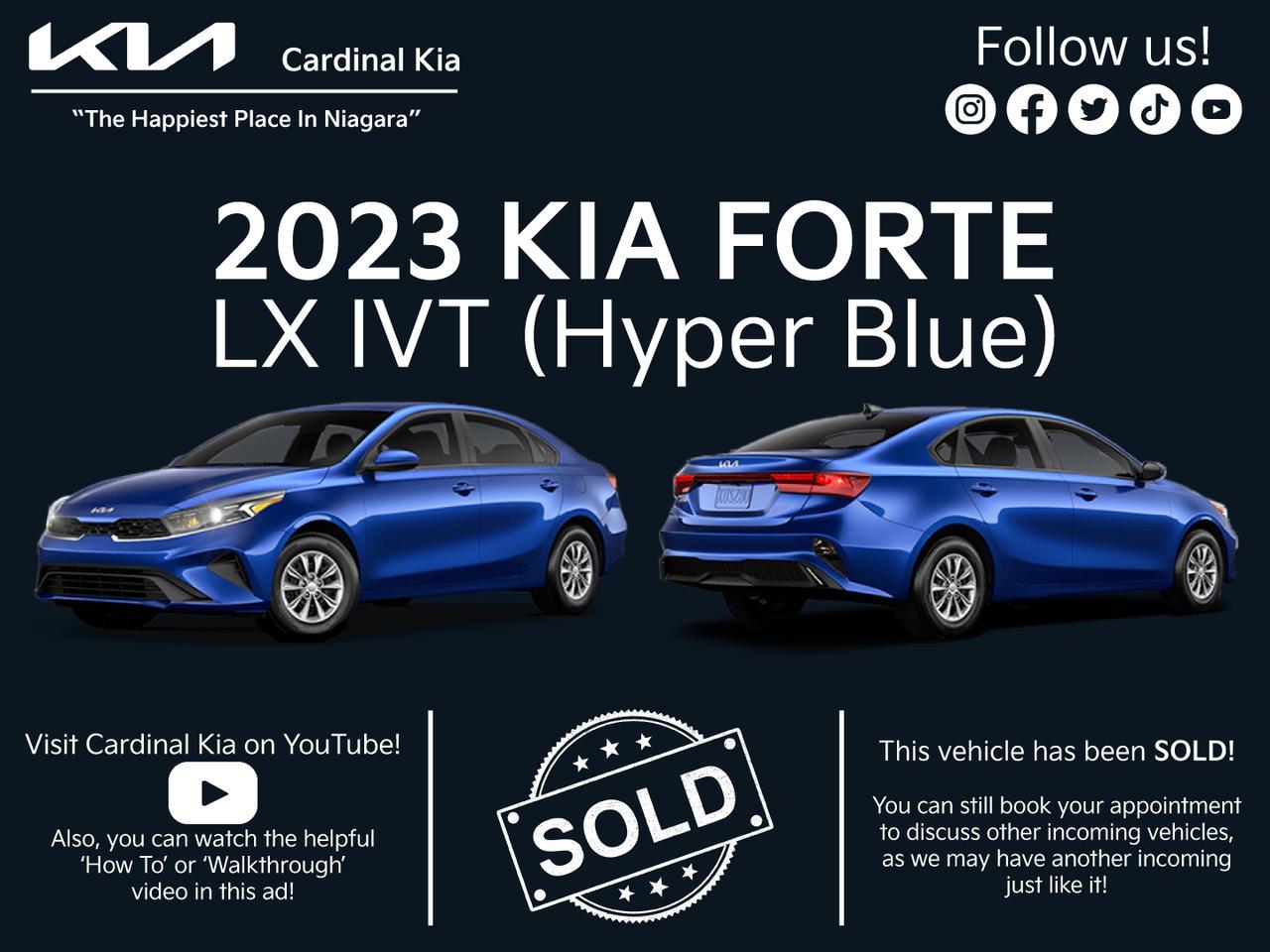 New 2023 Kia Forte LX IVT for sale in Niagara Falls, ON