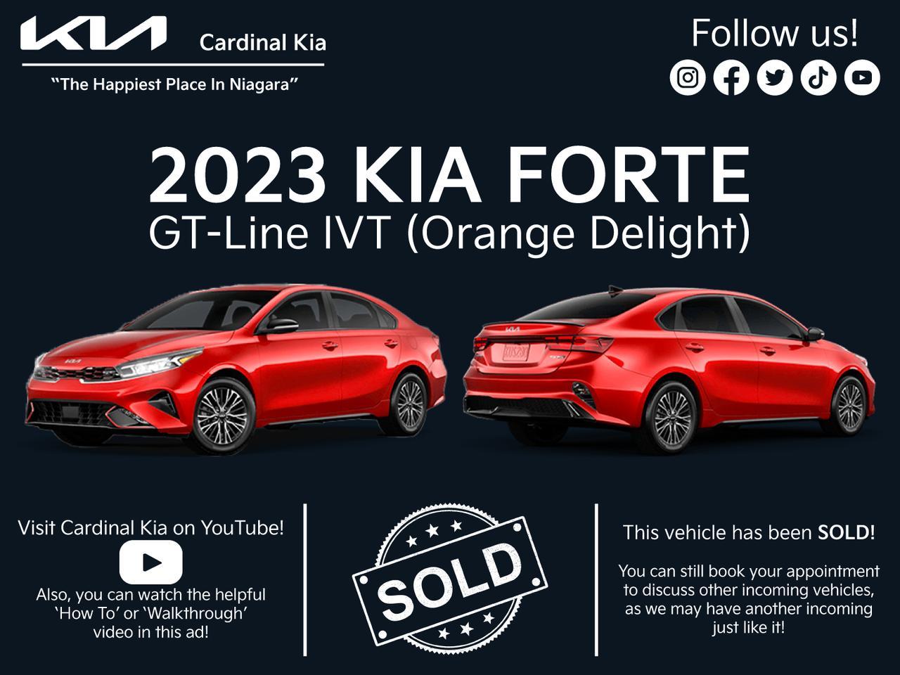 New 2023 Kia Forte GT-Line IVT for sale in Niagara Falls, ON