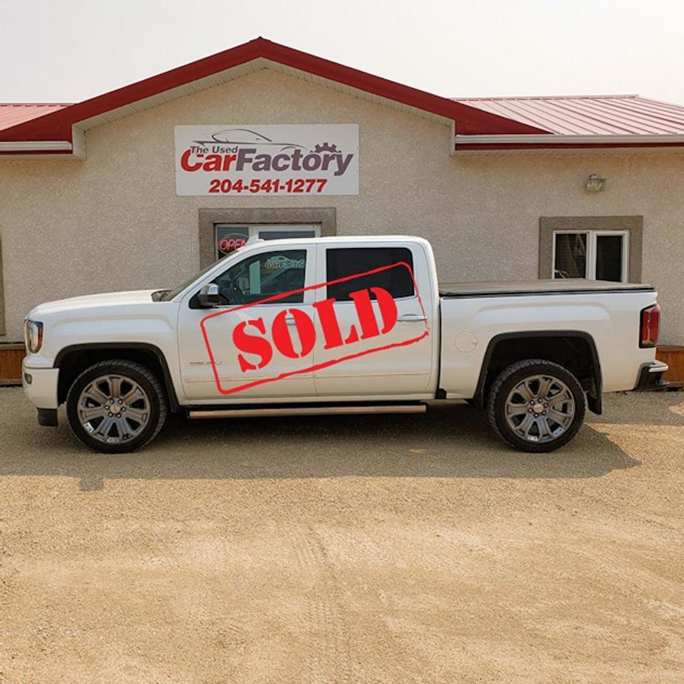 <p>****SOLD****</p><p>&nbsp;</p><p>2018 GMC Denali with the Ultimate Package, 6.2 L V-8,&nbsp; Fresh Safety, 22 rims with Falken Wildpeak A/T all weather tires , Heated and Cooled Leather seats, Navigation, Apple/ Andriod Car play, Power Sunroof , Power Running Boards, Front Collision detection, Lane Departure, Rear Camera, Wireless Cell phone Charger, Rear Tonneau Cover and so much more....</p><p>We offer on the spot financing; we finance all levels credit</p><p>Balance of Manufactures New Vehicle Warranty</p><p>All vehicles come with a Manitoba safety.</p><p>Proud members of The Manitoba Used Car Dealer Association as well as the Manitoba Chamber of Commerce.</p><p>All payments, and prices, are plus applicable taxes. Dealers permit #4821</p>