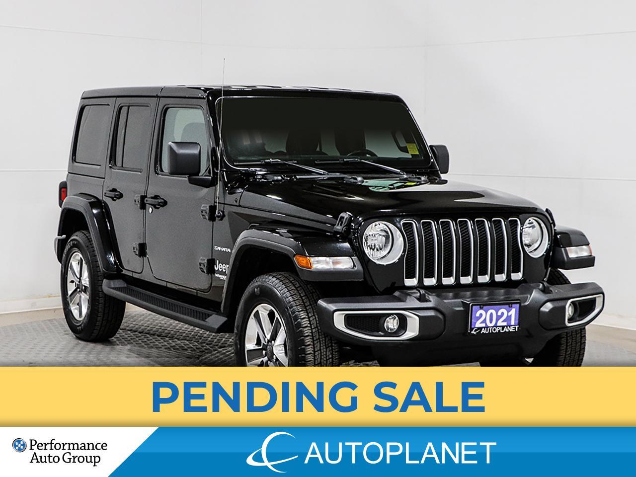 Used 2021 Jeep Wrangler Unlimited Sahara 4x4, Navi, Back Up Cam, Hard Top! for sale in Brampton, ON