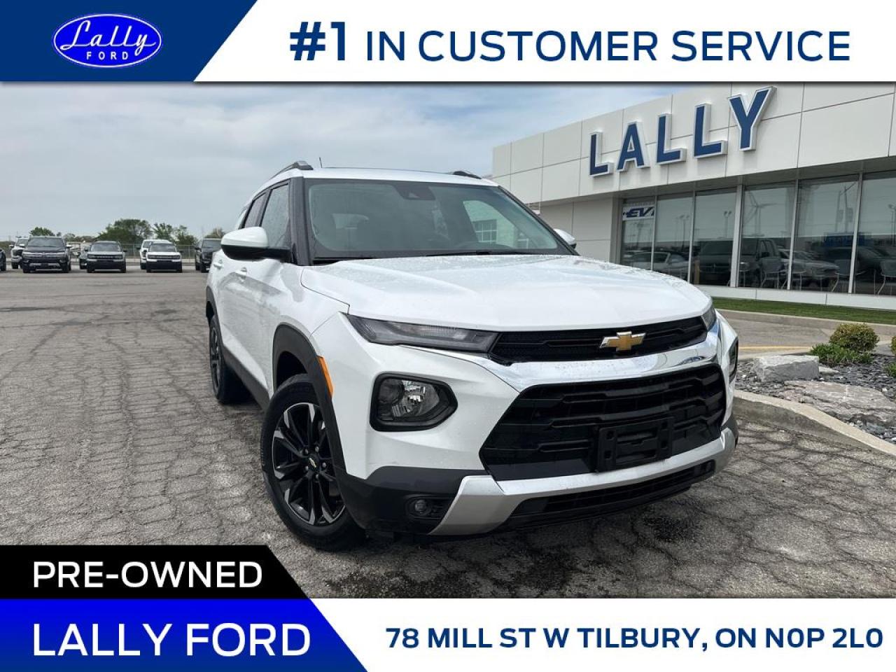 Used 2021 Chevrolet TrailBlazer LT, Moonroof, Low Kms, Local Trade! for sale in Tilbury, ON