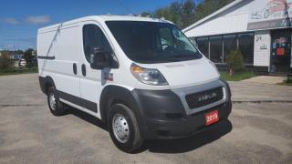 Smart Wheels - Your Trusted Used Car Dealership - Quality Cars, Exceptional Service <br><br>2019 RAM PROMASTER 1500 118 WB<br>Vehicle Type: VAN<br>Body Sub Type: CARGO<br>Engine: PENTASTAR 3.6L V6 280HP.<br>Transmission: 6-SPEED AUTOMATIC<br>Doors: 3<br>Drive Type. FWD<br>Breaks: HYDRAULIC<br><br>Features:<br>Back-up camera, hands-free phone, cruise control, tilt/telescopic steering wheel, steering wheel-mounted controls, power door locks, power windows, power mirrors, air conditioning, AM/FM radio, 4 total speakers, UConnect infotainment, Bluetooth auxiliary audio input, Bluetooth wireless data link, auto-delay off headlights, keyless entry multi-function remote.<br>Restraints:<br>Dual front airbags, side impact airbags, and side curtain airbags with rollover sensor.<br>Installed Equipment:<br>12V front power outlet(s), 180 amps alternator, 2 one-touch windows, 4-wheel ABS, air filtration, auxiliary oil cooler, auxiliary transmission fluid cooler, barn rear trunk/liftgate, black window trim, braking assist, cargo area light, cargo tie-down anchors and hooks storage, clearance lights, clock, cloth upholstery, digital odometer, drivers seat armrests, electronic brakeforce distribution, external temperature display, front assist handle, front cupholders, front reading lights, hill holder control, in-dash rearview monitor, integrated turn signals side mirrors, low battery warnings and reminders, low OEM roof height, manual day/night rearview mirror, manual side mirror adjustments, occupant sensing passenger airbag deactivation, partial wheel covers, power brakes, power steering, rear step bumper detail, rearview camera system, reclining driver seat manual adjustments, reclining passenger seat manual adjustments, roadside assistance driver assistance app, roll stability control, rubber/vinyl floor material, solar-tinted glass, stability control, steel wheels, sun visors, tachometer gauge, tire pressure monitoring system, traction control, trailer stability control, trip odometer, underbody spare tire mount location, urethane shift knob trim, urethane steering wheel trim, variable intermittent front wipers, vehicle immobilizer anti-theft system, voice-operated phone.<br><br>Purchase price: $29,388   HST and LICENSING<br><br>Certification for this vehicle is available for $799, which includes 3 month or 3ooo km Lubrico warranty with $1000 per claim, Ontario Safety Certificate.<br>If not certified, by OMVIC regulations this vehicle is being sold AS-lS and is not represented as being in road worthy condition, mechanically sound or maintained at any guaranteed level of quality. The vehicle may not be fit for use as a means of transportation and may require substantial repairs at the purchaser   s expense. It may not be possible to register the vehicle to be driven in its current condition.<br><br>CARFAX PROVIDED FOR EVERY VEHICLE<br><br>WARRANTY: Extended warranty with different terms and coverages is available, please ask our representative for more details.<br>FINANCING: Bad Credit? Good Credit? No Credit? We work with you to find the best financing plan that fits your budget. Our specialists are happy to assist you with all necessary information.<br>TRADE-IN OR SELL: Upgrade your ride by trading-in your vehicle and save on taxes, or Sell it to us, and get the best value for your current vehicle.<br><br>Smart Wheels Used Car Dealership<br>642 Dunlop St West, Barrie, ON L4N 9M5<br>Phone: (705)721-1341<br>Email: Info@swcarsales.ca<br>Web: www.swcarsales.ca<br><br>Terms and conditions may apply. Price and availability subject to change. Contact us for the latest information.<br>