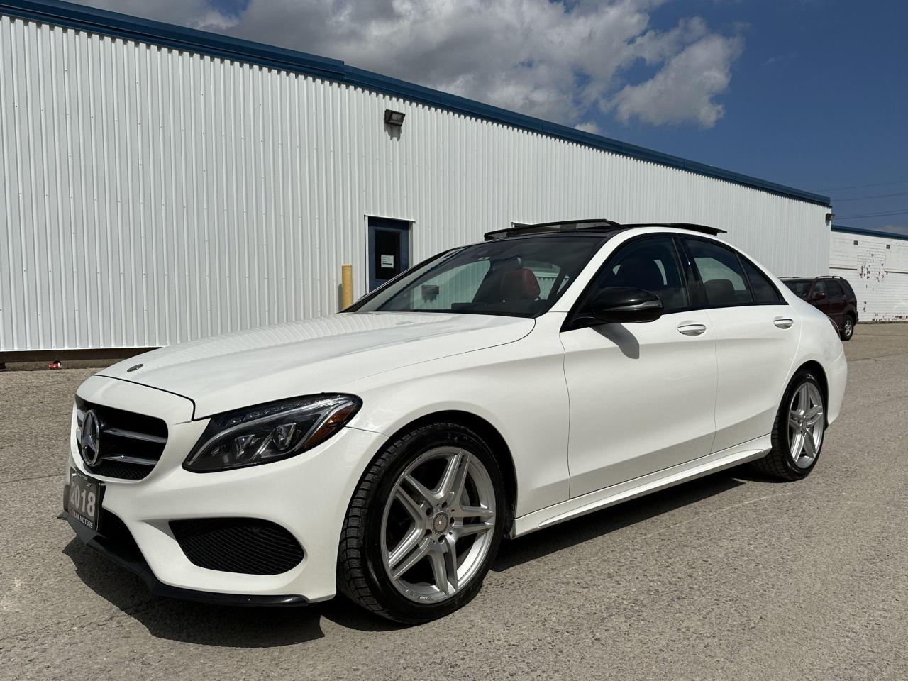 Used 2018 Mercedes-Benz C-Class C 300 4MATIC AMG Package Navi Camera Red Leather for sale in Kitchener, ON