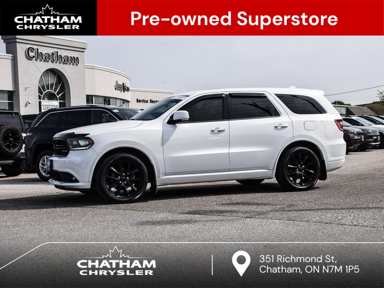 Used 2017 Dodge Durango R/T BLACK TOP PACKAGE MIDDLE ROW CAPTAIN SEATS for sale in Chatham, ON