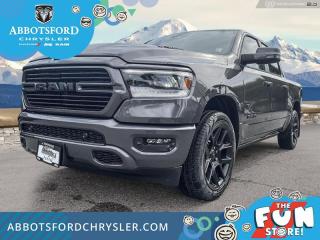 <br> <br>  Discover the inner beauty and rugged exterior of this stylish Ram 1500. <br> <br>The Ram 1500s unmatched luxury transcends traditional pickups without compromising its capability. Loaded with best-in-class features, its easy to see why the Ram 1500 is so popular. With the most towing and hauling capability in a Ram 1500, as well as improved efficiency and exceptional capability, this truck has the grit to take on any task.<br> <br> This granite crystal metallic Crew Cab 4X4 pickup   has a 8 speed automatic transmission and is powered by a  395HP 5.7L 8 Cylinder Engine.<br> <br> Our 1500s trim level is Sport. This RAM 1500 Sport throws in some great comforts such as power-adjustable heated front seats with lumbar support, dual-zone climate control, power-adjustable pedals, deluxe sound insulation, and a heated leather-wrapped steering wheel. Connectivity is handled by an upgraded 12-inch display powered by Uconnect 5W with inbuilt navigation, mobile internet hotspot access, smart device integration, and a 10-speaker audio setup. Additional features include power folding exterior mirrors, a power rear window with defrosting, a trailer wiring harness, heavy-duty suspension, cargo box lighting, and a locking tailgate. This vehicle has been upgraded with the following features: Sunroof, 5.7l V8 Hemi Mds Vvt Etorque Engine, Leather Seats, Power Running Boards, Sport Performance Hood, 22 Inch Aluminum Wheels, Trailer Hitch. <br><br> View the original window sticker for this vehicle with this url <b><a href=http://www.chrysler.com/hostd/windowsticker/getWindowStickerPdf.do?vin=1C6SRFVT8PN629949 target=_blank>http://www.chrysler.com/hostd/windowsticker/getWindowStickerPdf.do?vin=1C6SRFVT8PN629949</a></b>.<br> <br/> Total  cash rebate of $10454 is reflected in the price. Credit includes up to 10% MSRP.  5.49% financing for 96 months. <br> Buy this vehicle now for the lowest weekly payment of <b>$321.54</b> with $0 down for 96 months @ 5.49% APR O.A.C. ( taxes included, Plus applicable fees   ).  Incentives expire 2024-04-30.  See dealer for details. <br> <br>Abbotsford Chrysler, Dodge, Jeep, Ram LTD joined the family-owned Trotman Auto Group LTD in 2010. We are a BBB accredited pre-owned auto dealership.<br><br>Come take this vehicle for a test drive today and see for yourself why we are the dealership with the #1 customer satisfaction in the Fraser Valley.<br><br>Serving the Fraser Valley and our friends in Surrey, Langley and surrounding Lower Mainland areas. Abbotsford Chrysler, Dodge, Jeep, Ram LTD carry premium used cars, competitively priced for todays market. If you don not find what you are looking for in our inventory, just ask, and we will do our best to fulfill your needs. Drive down to the Abbotsford Auto Mall or view our inventory at https://www.abbotsfordchrysler.com/used/.<br><br>*All Sales are subject to Taxes and Fees. The second key, floor mats, and owners manual may not be available on all pre-owned vehicles.Documentation Fee $699.00, Fuel Surcharge: $179.00 (electric vehicles excluded), Finance Placement Fee: $500.00 (if applicable)<br> Come by and check out our fleet of 80+ used cars and trucks and 140+ new cars and trucks for sale in Abbotsford.  o~o