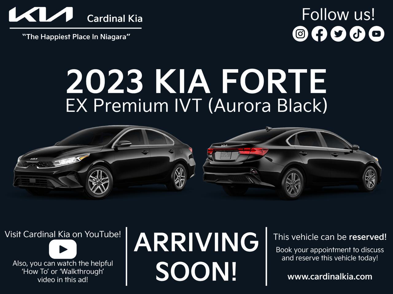 New 2023 Kia Forte EX Premium IVT for sale in Niagara Falls, ON