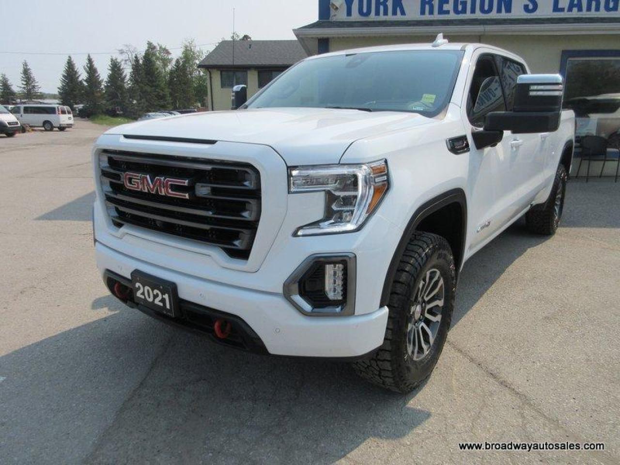 2021 GMC Sierra 1500 LIKE NEW AT4-MODEL 5 PASSENGER 3.0L - DURAMAX.. 4X4.. CREW-CAB.. SHORTY.. NAVIGATION.. LEATHER.. HEATED/AC SEATS.. BACK-UP CAMERA.. BLUETOOTH..