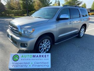 Used 2008 Toyota Sequoia PLATINUM 4WD EVERY OPTION! INSPECTED, WARRANTY, FINANCING, BCAA MBSHP for sale in Surrey, BC