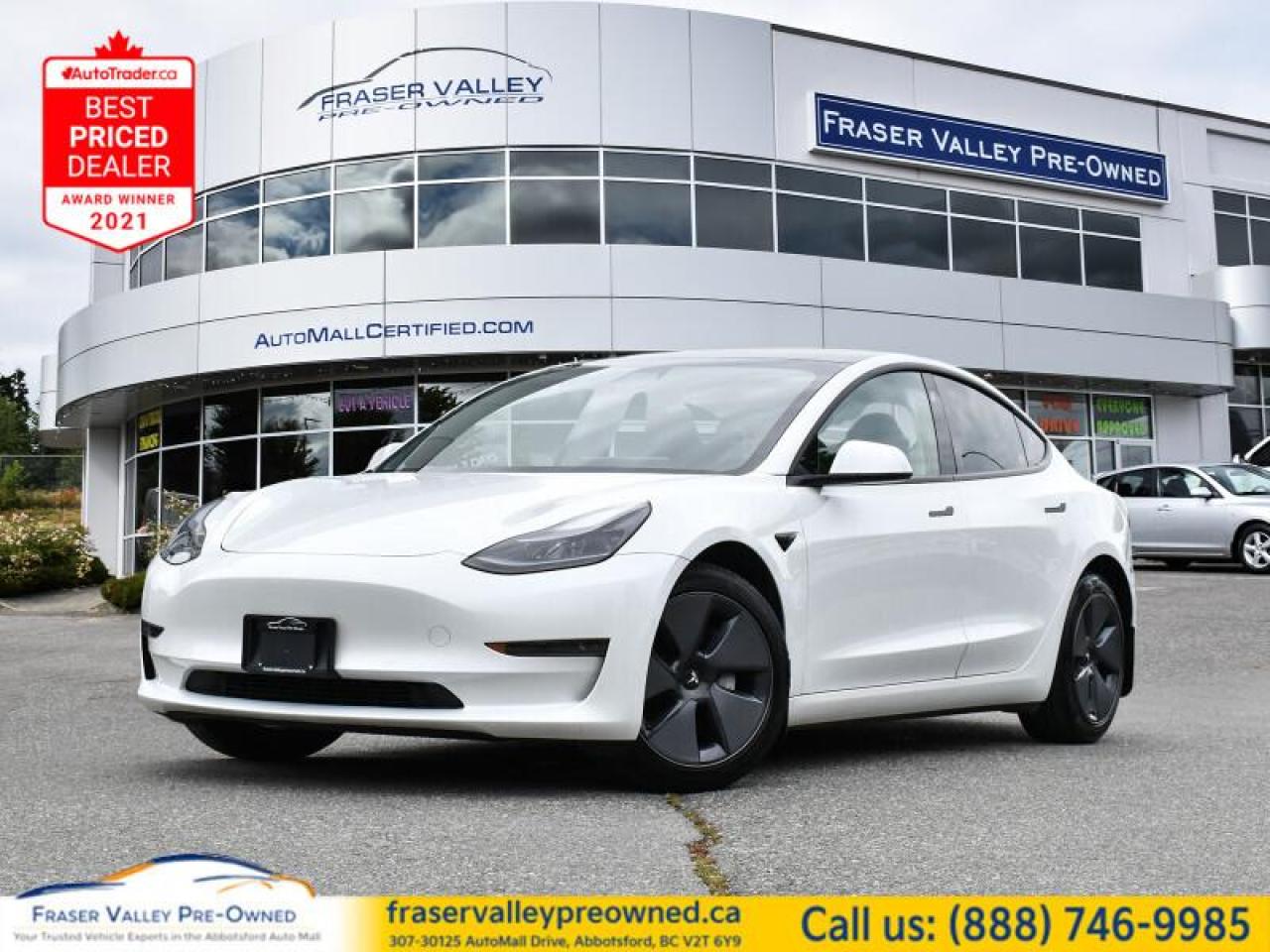 Used 2021 Tesla Model 3 Standard Range Plus  Black on Black for sale in Abbotsford, BC