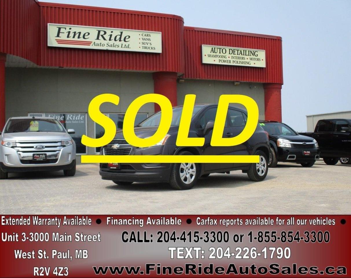 Used 2015 Chevrolet Trax LS for sale in West Saint Paul, MB
